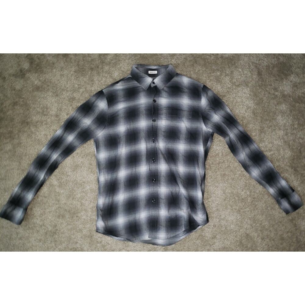 American Eagle Men Shirt Small Plaid Cotton Flannel Long Sleeve ButtonUp Classic